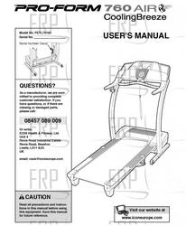 Owners Manual, PETL75130,ENG - Product Image