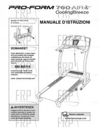 Owners Manual, PETL75130,ITALIAN - Image