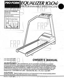Owners Manual, PF352100,EQUALIZER 10.0SI - Product Image