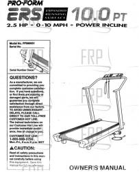 Owners Manual, PF990031 - Product Image