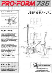 Owners Manual, PFBE64490 158897A - Product Image Owners Manual, PFBE64490 158897A - Product Image