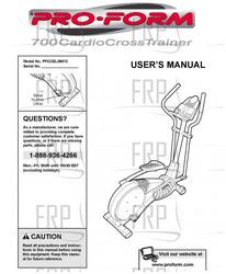 Owners Manual, PFCCEL39013,ECA - Product image