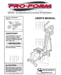 Owners Manual, PFCCEL45012,ECA - Product Image