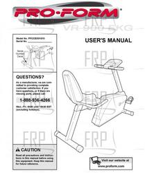 Manual, Owner's, PFCCEX01010,ECA - Product Image Manual, Owner's, PFCCEX01010,ECA - Product Image