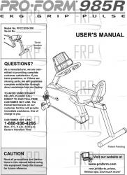 Owners Manual, PFCCEX34390,ECA - Product Image