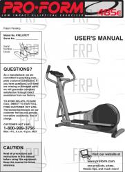 Owners Manual, PFEL87077 - Product Image