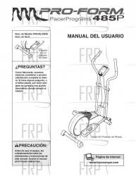 Owners Manual, PFEVEL24830,SPNSH - Image
