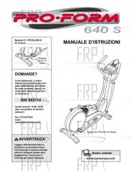 Owners Manual, PFEVEL29010,ITALY - Image