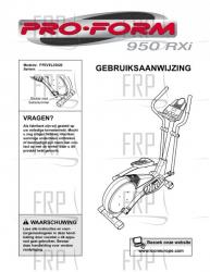 Owners Manual, PFEVEL35020,DUTCH - Image