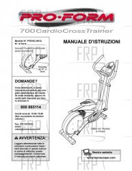 Owners Manual, PFEVEL39012,ITALY - Image