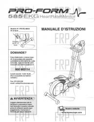 Owners Manual, PFEVEL48830,ITALY - Image