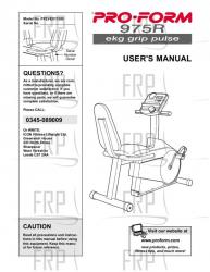 Owners Manual, PFEVEX1150,UK - Image