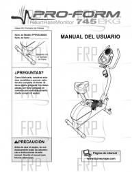 Owners Manual, PFEVEX39832,SPNSH - Image Owners Manual, PFEVEX39832,SPNSH - Image