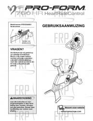 Owners Manual, PFEVEX49831,DUTCH - Image
