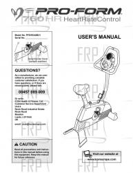 Owners Manual, PFEVEX49831,UK - Image