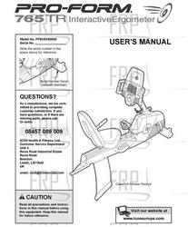 Manual, Owner's, PFEVEX62830,UK - Product Image