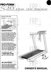 Owners Manual, PFTL10043 - Product Image