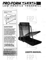 Owners Manual, PFTL42061 F03990AC - Product Image