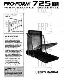 Owners Manual, PFTL43061 - Product Image