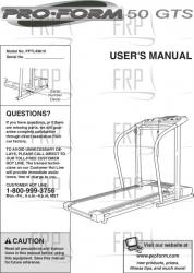 Owners Manual, PFTL49610 176083- - Product Image