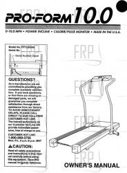 Owners Manual, PFTL85040 - Product Image