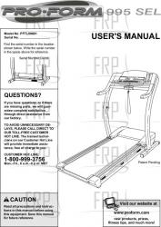 Owners Manual, PFTL99601 - Product Image