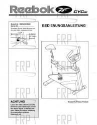Owners Manual, RBEVEX35980,GERMAN - Image