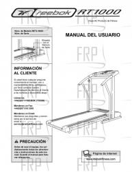 Owners Manual, RETL16001,SPANISH - Image