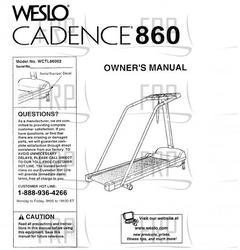 Manual, Owner's, WCTL86002,ECA/FCA - Product Image