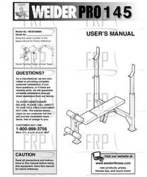 Owners Manual, WEBE09900 - Product Image