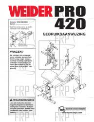 Owners Manual, WEEVBE32930,DUTCH - Image