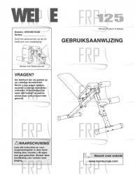 Owners Manual, WEEVBE70330,DUTCH - Image
