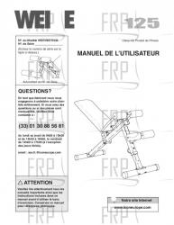 Owners Manual, WEEVBE70330,FRNCH - Image