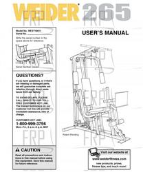 Owners Manual, WESY19611,ECA - Product Image