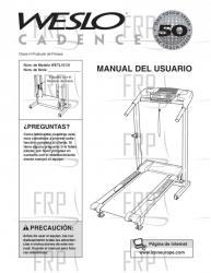 Owners Manual, WETL10131,SPANISH - Image