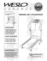 Owners Manual, WETL15131,FRENCH - Image