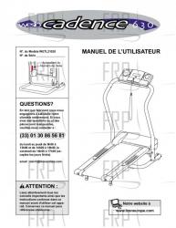 Owners Manual, WETL21020,FRENCH - Image