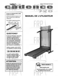 Owners Manual, WETL71500,FRENCH - Image