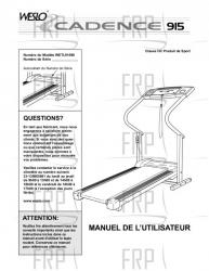 Owners Manual, WETL91090,FRENCH - Image