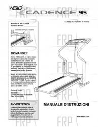 Owners Manual, WETL91090,ITALIAN - Image