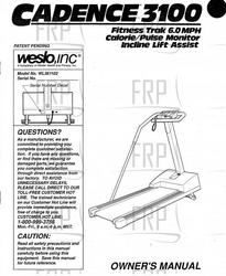 Owners Manual, WL361102 - Product Image