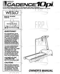 Owners Manual, WL402020 - Product Image