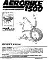 6033221 - Owners Manual, WL402700,AEROBIKE 1500 - Product Image