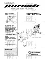 Owners Manual, WLEVEX14910,UK - Image