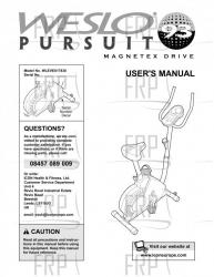 Owners Manual, WLEVEX17830,UK - Image