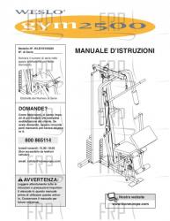 Owners Manual, WLEVSY29220,ITALY - Image