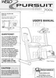 Owners Manual, WLEX21490 - Product Image