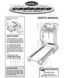 Owners Manual, WLTL45312 - Product Image