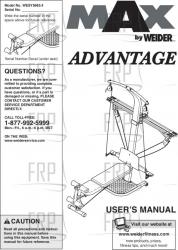 Owner's manual, WESY59832, WESY59834 - Product Image