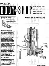 Owners manual, WL808030 - Product Image